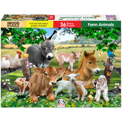 Puzzle 36pc Farm Animals A4