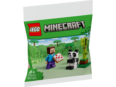 30672 Steve & Baby Panda Minecraft (Bag)
