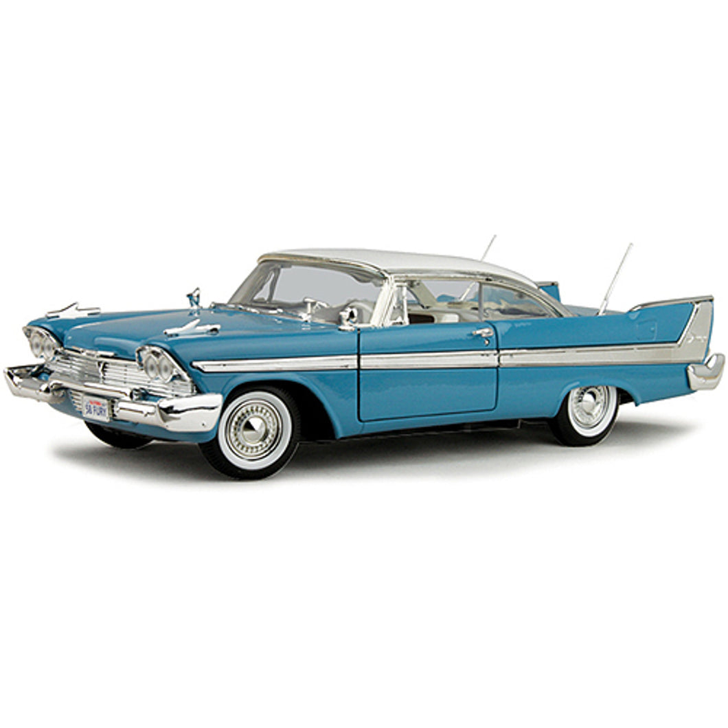 Plymouth Fury Light Blue with White 1958 (scale 1 : 18)