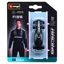 Load image into Gallery viewer, Mercedes AMG F1 W16 2025 #63 Russell (scale 1 : 64) (Carded)