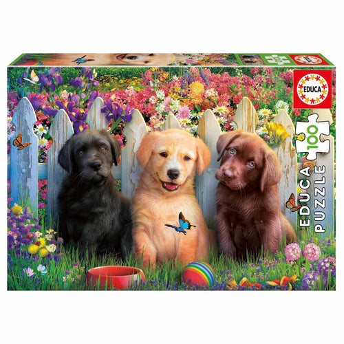 Puzzle 100pc Posing Puppies