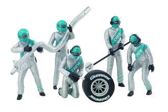 Silver Set Of Figures (Mechanics) Carrera (Boxed)