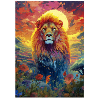 Puzzle 500pc Majestic Lion Stare (Educa)