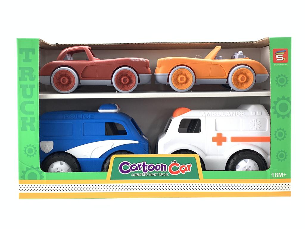 Car Set 4pc (Cartoon Car)           ^