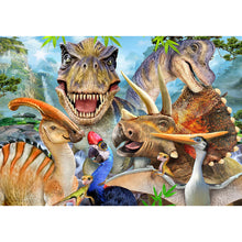Load image into Gallery viewer, Puzzle 48pc Dino Family (Dino Selfie)