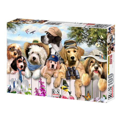 Puzzle 100pc Animal Line Up