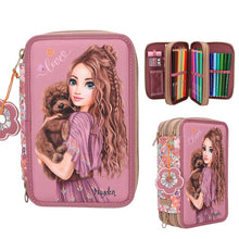Load image into Gallery viewer, Top Model Triple Filled Pencil Case - Floral