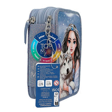 Load image into Gallery viewer, Top Model Triple Filled Pencil Case - Girl &amp; Wolf