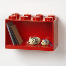 Load image into Gallery viewer, LEGO Brick Shelf 8 Knob Red