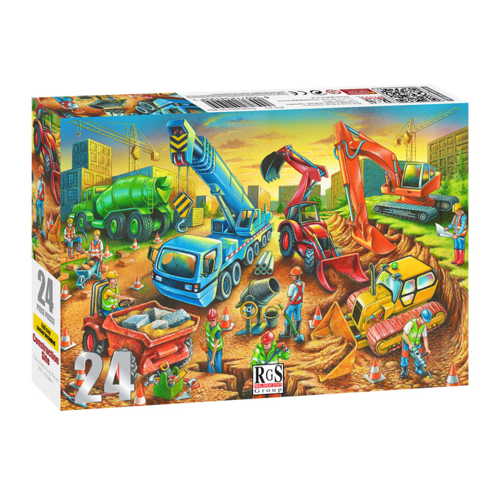 Puzzle 24pc Construction Site