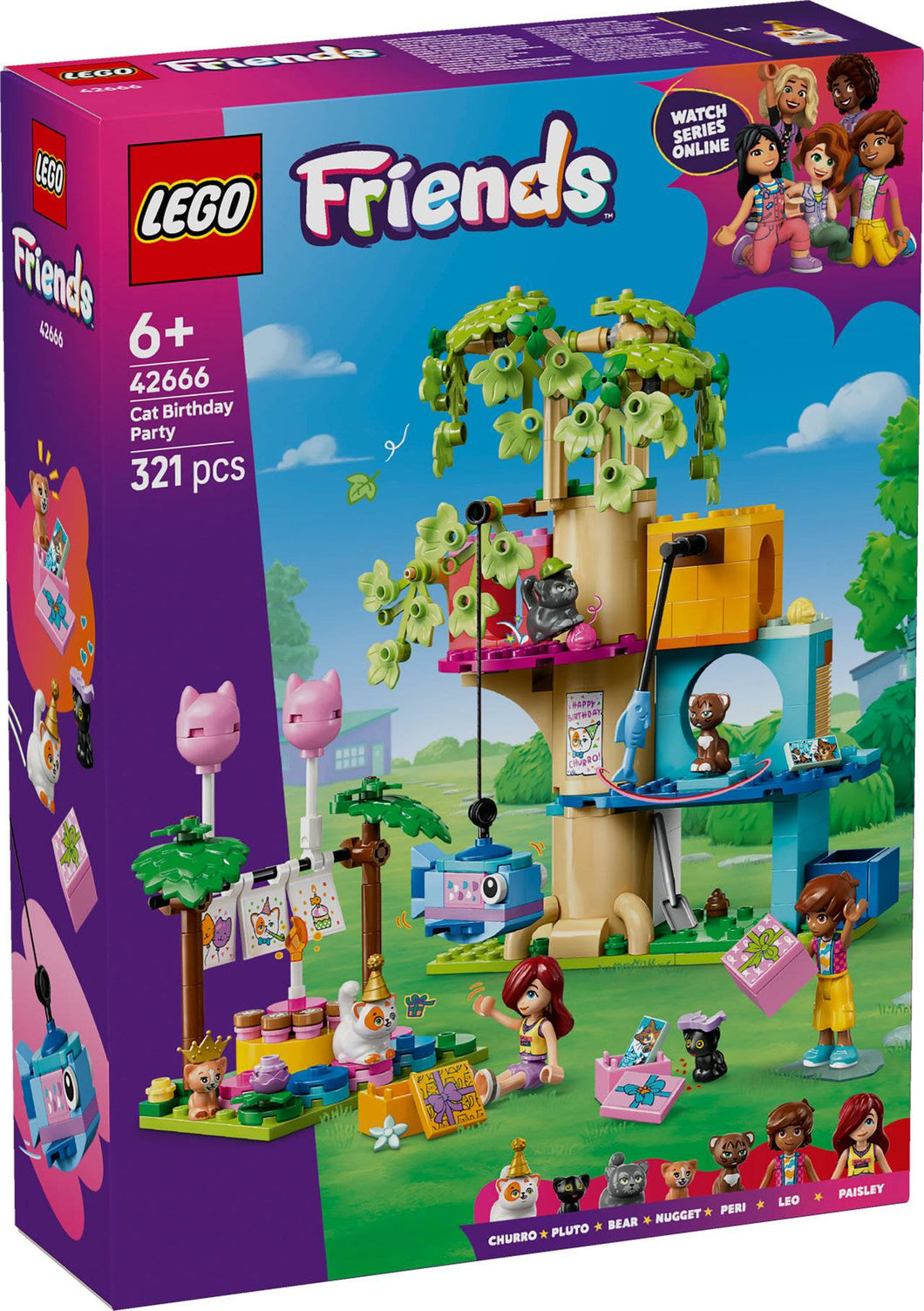 42666 Cat Birthday Party & Tree House Friends