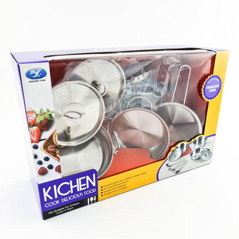 Metal Pots & Pans (Stainless Steel)(Kitchen Cook Delicious