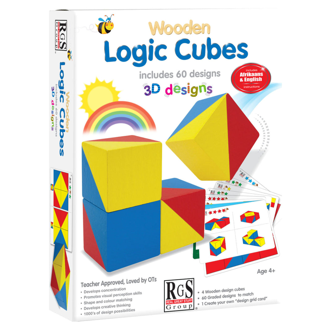 Design Cubes Wooden 4pc (60 x designs)(Logic Cubes)