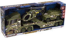 Load image into Gallery viewer, Teamsterz Large Light &amp; Sound Military Transporter w Chopper