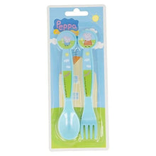 Load image into Gallery viewer, Peppa Pig Cutlery Set 2pc Assorted (Spoon &amp; Fork) (Carded)