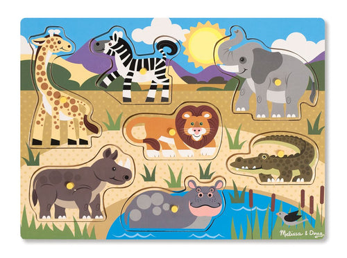 Safari Animals 7pc Peg Puzzle
