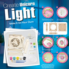 Load image into Gallery viewer, Sew Star Create Your Own Unicorn Light in Wooden Frame
