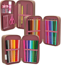 Load image into Gallery viewer, Top Model Triple Filled Pencil Case - Floral