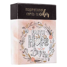 Load image into Gallery viewer, Colouring Boxed Cards - Faith, Hope, Love