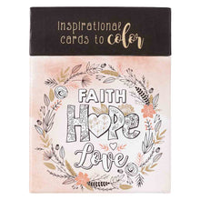Load image into Gallery viewer, Colouring Boxed Cards - Faith, Hope, Love