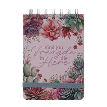 Load image into Gallery viewer, Wirebound Notepad Vind Jou Vreugde In Die Here