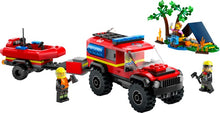 Load image into Gallery viewer, 60412 4x4 Fire Truck (Fire Engine) with Rescue Boat City