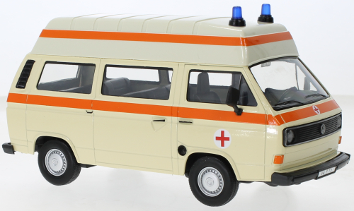 VW Type 2 (T3) Hi Roof Ambulance Cream (scale 1 : 24)