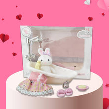 Load image into Gallery viewer, Dreamy Bay - Bunny Figurine with Bath &amp; Acc (Boxed)