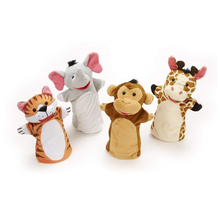 Load image into Gallery viewer, Zoo Friends Hand Puppets 4pc