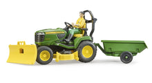 Load image into Gallery viewer, John Deere Lawn Tractor with Trailer Bruder