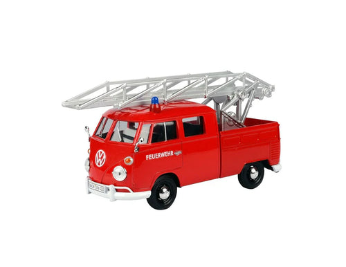 Volkswagen Type 2 T1 Fire Truck with Aerial Ladder Red 1/24