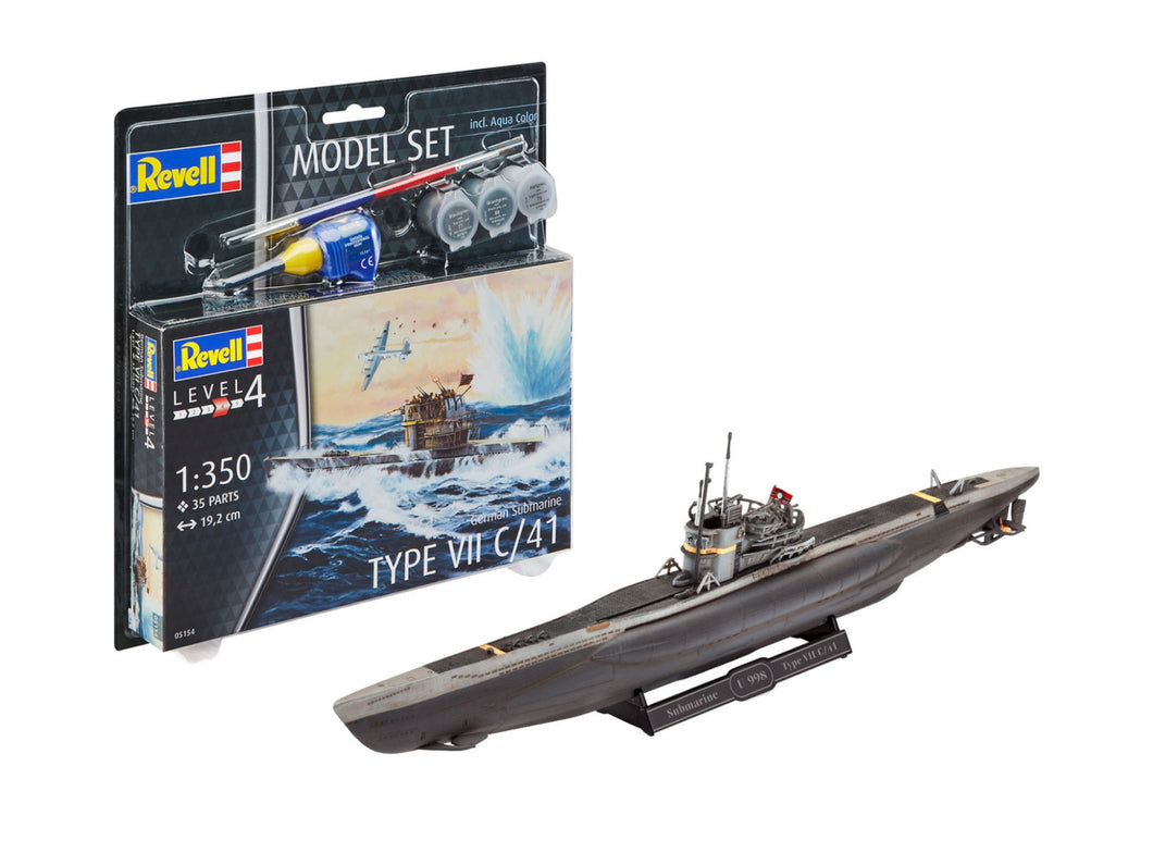 Model Set German Submarine Type VII C/41 (scale 1 : 350)