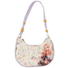 Load image into Gallery viewer, Top Model Small Half Moon Handbag (girl playing guitar)