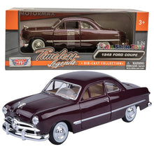 Load image into Gallery viewer, Ford Coupe Burgundy 1949 (scale 1 : 24)