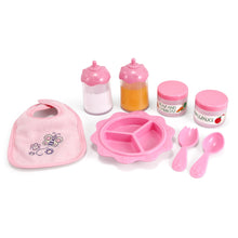 Load image into Gallery viewer, Time To Eat Feeding Set 8pc (Mine To Love Baby Food &amp; Bottle)