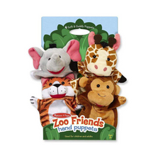 Load image into Gallery viewer, Zoo Friends Hand Puppets 4pc