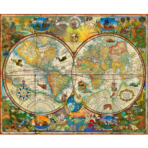 Puzzle 1000pc Map Of The World (RGS)