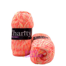 Load image into Gallery viewer, Charity Wool Dbl Knit Tangerine Blaze Print 5 x 100g