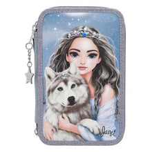 Load image into Gallery viewer, Top Model Triple Filled Pencil Case - Girl &amp; Wolf