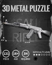 Load image into Gallery viewer, Puzzle 3D AK-47 Assault Rifle 121pc (metal) (piececool)
