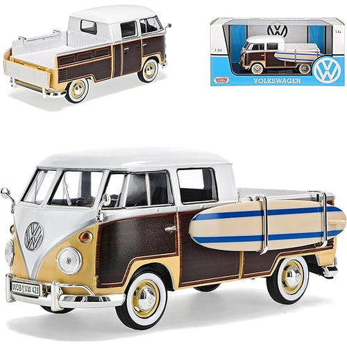 Volkswagen Type 2 (T1) PU with Surfboard Woody(scale 1 : 24)
