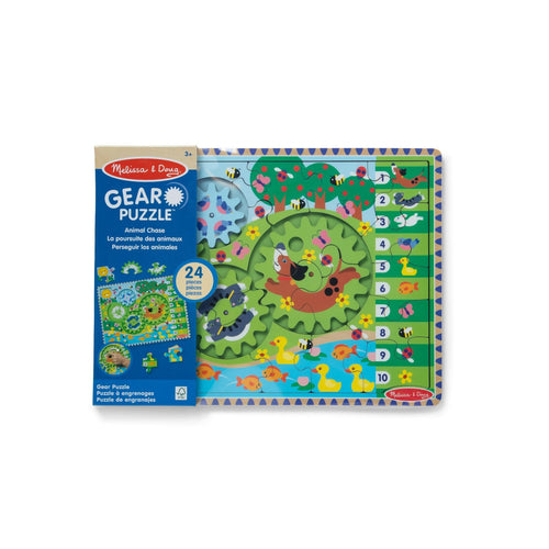 Animal Chase - I Spy Wooden Gear Puzzle