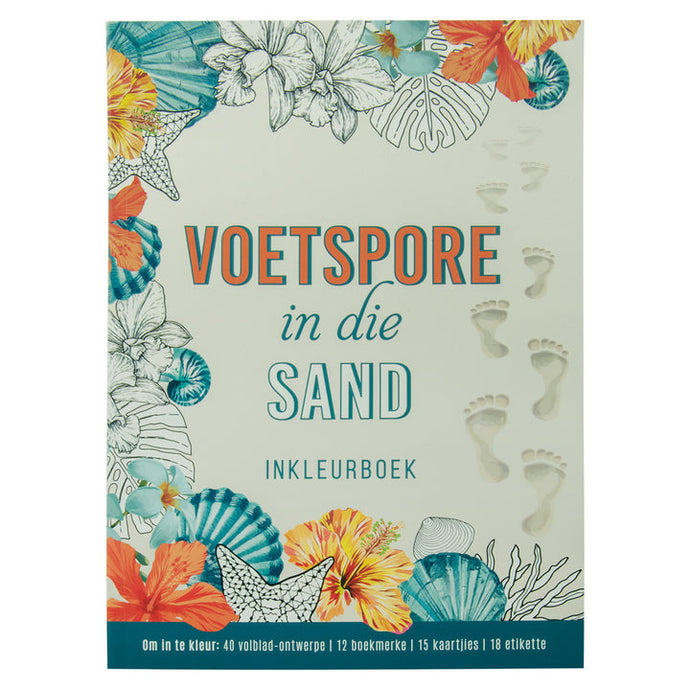 Adult Colouring Book - Voetspore In Die Sand
