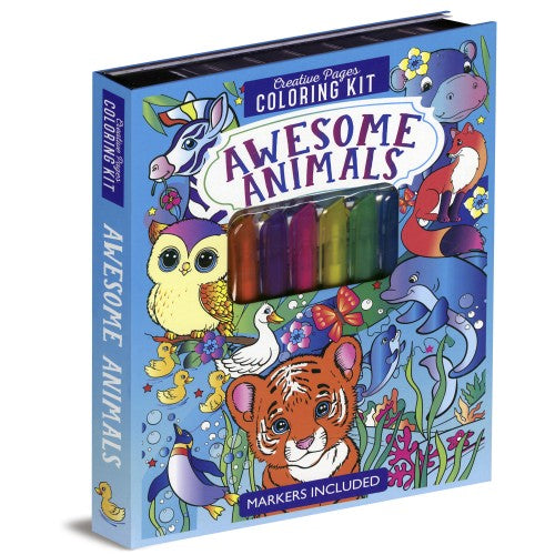 Creative Pages - Awesome Animals (Colouring Kit)