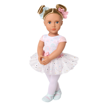 Load image into Gallery viewer, OG Classic Doll Kassia 18 Inch Blonde Rainbow Ballet Outfit