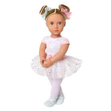 OG Classic Doll Kassia 18 Inch Blonde Rainbow Ballet Outfit