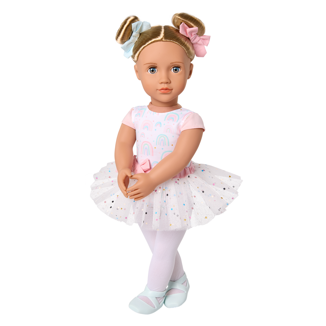 OG Classic Doll Kassia 18 Inch Blonde Rainbow Ballet Outfit