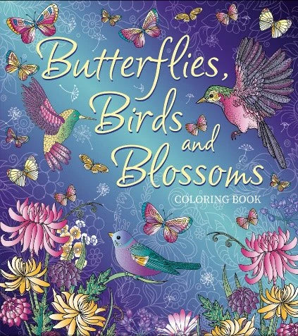 Adult Colouring - Butterflies, Birds & Blossoms