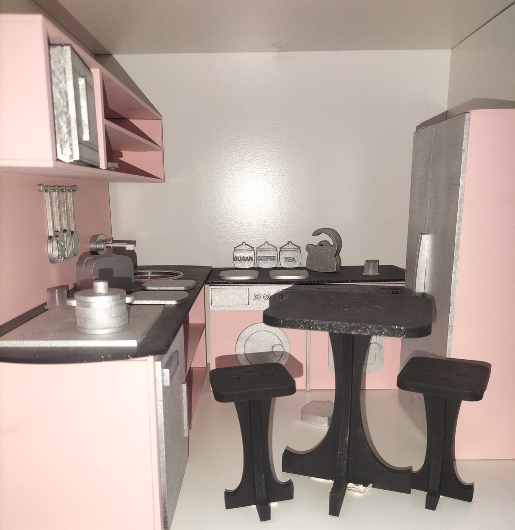 Barbie Kombuis Stel (Hout)