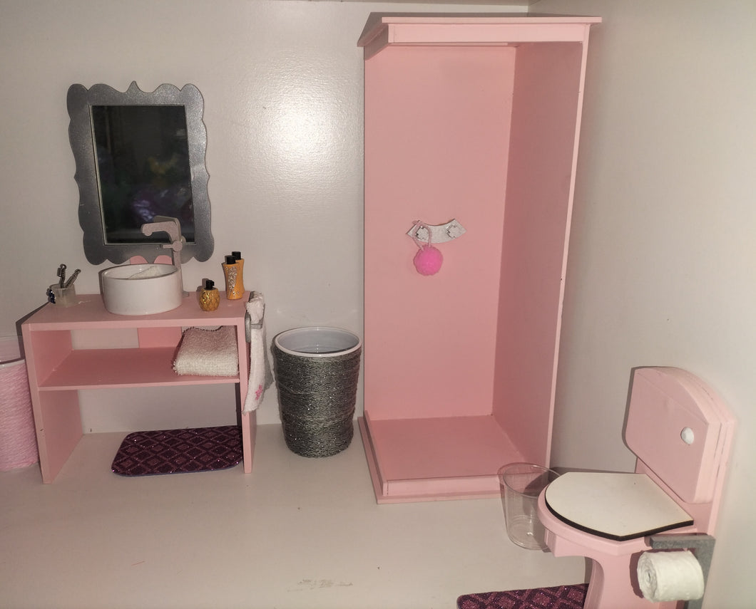 Barbie Badkamer Stel - Stort (Hout)